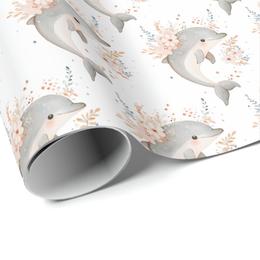 Cute Dolphin Cadeaupapier (Rol Hoek)