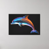 Cute Dolphin Canvas Afdruk (Voorkant)