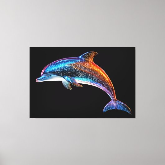 Cute Dolphin Canvas Afdruk (Voorkant)