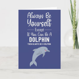 Cute Dolphin Cards Funny Ocean Sea Animal Kaart