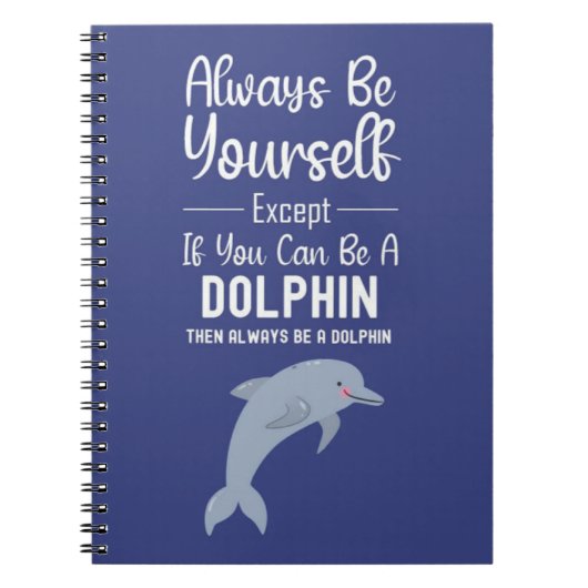 Cute Dolphin Gifts Ocean Funny Humor Animal Sea Notitieboek (Voorkant)