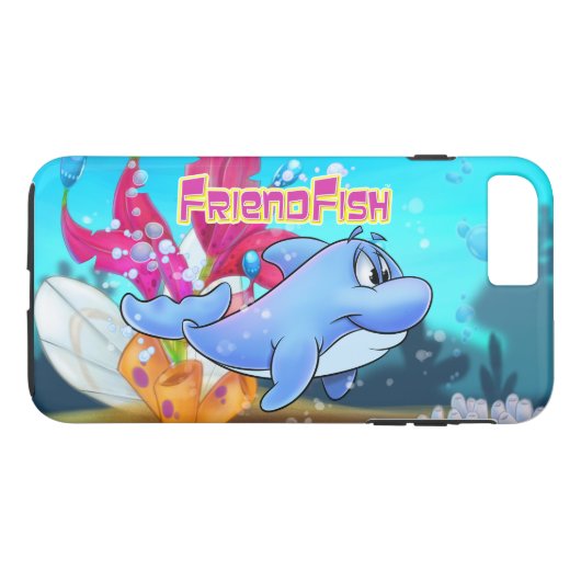 Cute Dolphin iPhone 7/plus hoesje (Achterkant (Horizontaal))