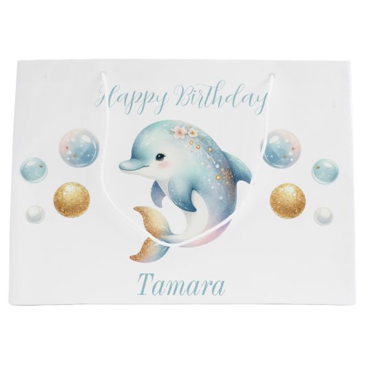 Cute Dolphin met bubbels Groot Cadeauzakje