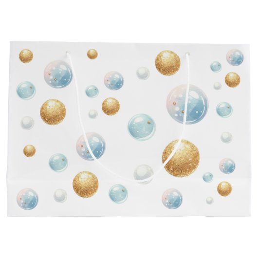 Cute Dolphin met bubbels Groot Cadeauzakje (Achterkant)