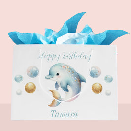 Cute Dolphin met bubbels Groot Cadeauzakje