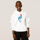 Cute dolphin met Santa hat cartoon (Voorkant volledig)