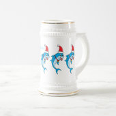 Cute dolphin met Santa hat cartoon Bierpul (Voorkant rechts)