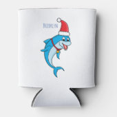 Cute dolphin met Santa hat cartoon Blikjeskoeler (Voorkant)