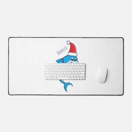 Cute dolphin met Santa hat cartoon Bureaumat (Keyboard & Muis)