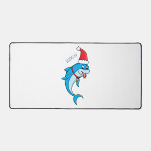 Cute dolphin met Santa hat cartoon Bureaumat