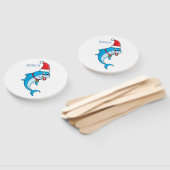 Cute dolphin met Santa hat cartoon Handwaaier (Niet-gemonteerd)