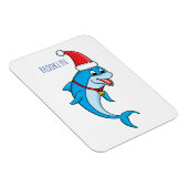 Cute dolphin met Santa hat cartoon Magneet (Rechterzijde)