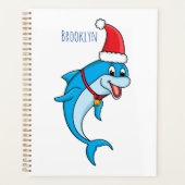 Cute dolphin met Santa hat cartoon Planner (Voorkant)