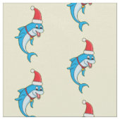 Cute dolphin met Santa hat cartoon Stof (Close Up)