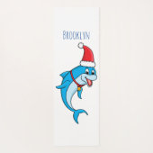 Cute dolphin met Santa hat cartoon Yogamat (Achterkant)