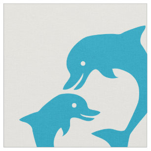 Cute Dolphin Pattern Stof