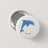 Cute Dolphin Ronde Button 3,2 Cm (Voorkant /achterkant)