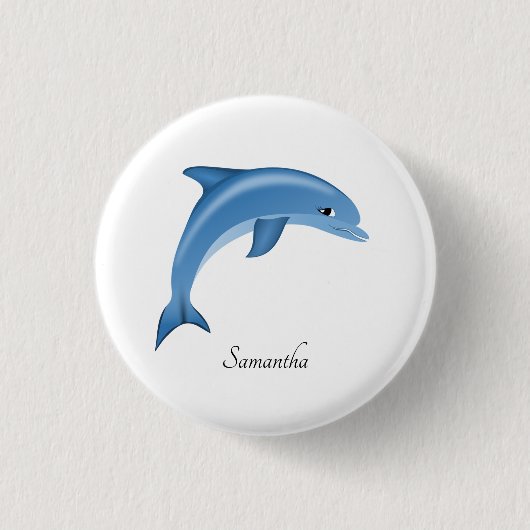 Cute Dolphin Ronde Button 3,2 Cm (Voorkant)