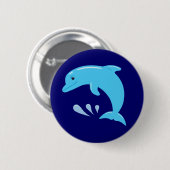 Cute Dolphin Ronde Button 5,7 Cm (Voorkant /achterkant)