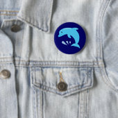 Cute Dolphin Ronde Button 5,7 Cm (In situ)