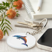 Cute Dolphin Sleutelhanger (Voorkant Rechts)