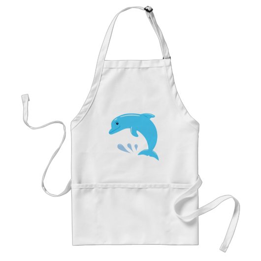 Cute Dolphin Standaard Schort (Voorkant)
