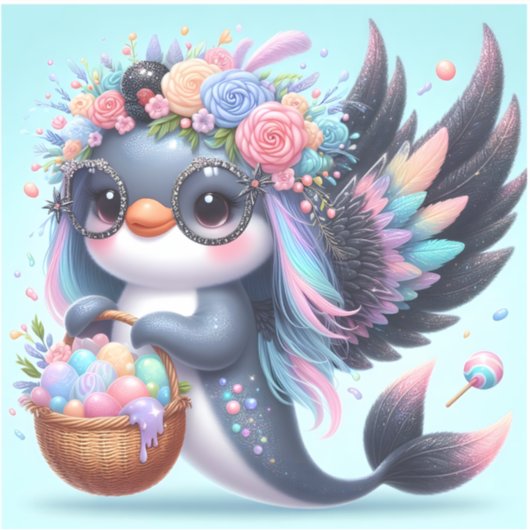 Cute Dolphin Sticker (Voorkant)