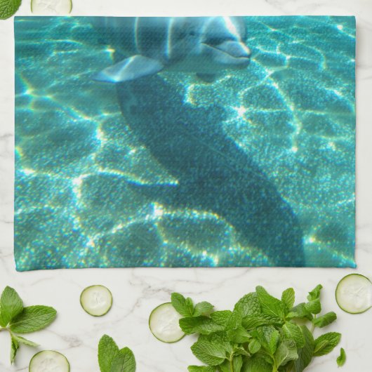 Cute Dolphin Theedoek (Gevouwen)