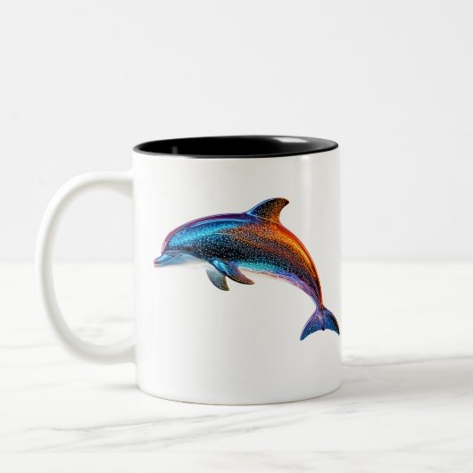 Cute Dolphin Tweekleurige Koffiemok (Links)