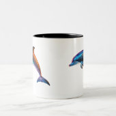Cute Dolphin Tweekleurige Koffiemok (Center)