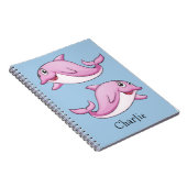 Cute Dolphins, aangepaste naam notitieboek (Rechterzijde)