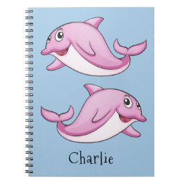Cute Dolphins, aangepaste naam notitieboek