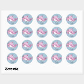 Cute Dolphins, aangepaste naam stickers (Vel)