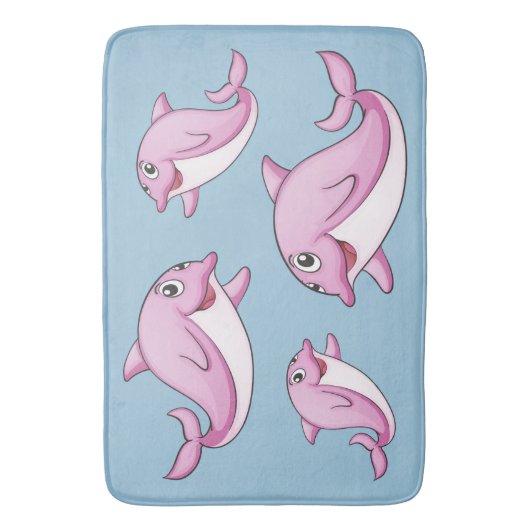 Cute Dolphins badmatten (Voorkant Verticaal)