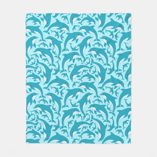 Cute Dolphins Fleece Deken (Voorkant)