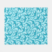 Cute Dolphins Fleece Deken (Voorkant (Horizontaal))