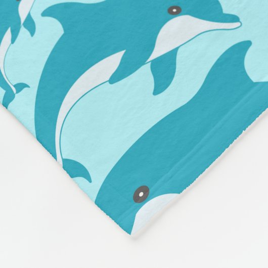 Cute Dolphins Fleece Deken (Hoek)