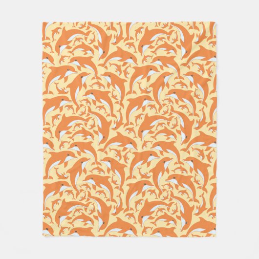 Cute Dolphins Fleece Deken (Voorkant)