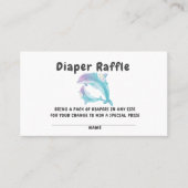 Cute Dolphins Girl Baby shower Visitekaartje (Voorkant)