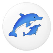 Cute Dolphins Nautical Beach House Keramische Knop (Voorkant)