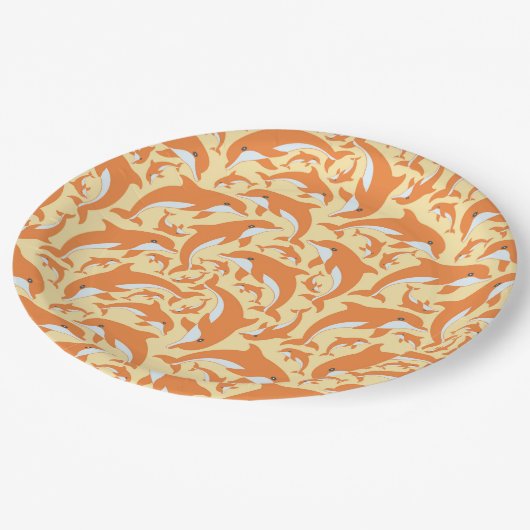 Cute Dolphins Papieren Bordje (Gekanteld)