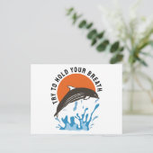 Cute Dolphins - Probeer om je adem vast te houden Briefkaart (Staand voorkant)