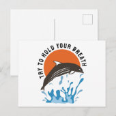 Cute Dolphins - Probeer om je adem vast te houden Briefkaart (Voorkant / Achterkant)