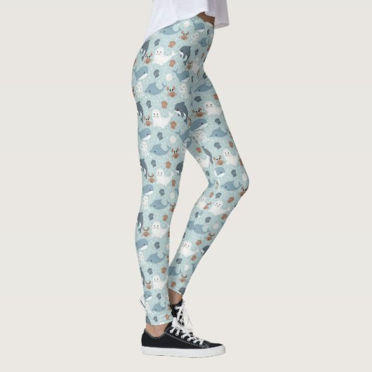 Cute Dolphins, Seals and Octopus Leggings (Rechts)