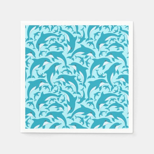 Cute Dolphins Servet (Voorkant)
