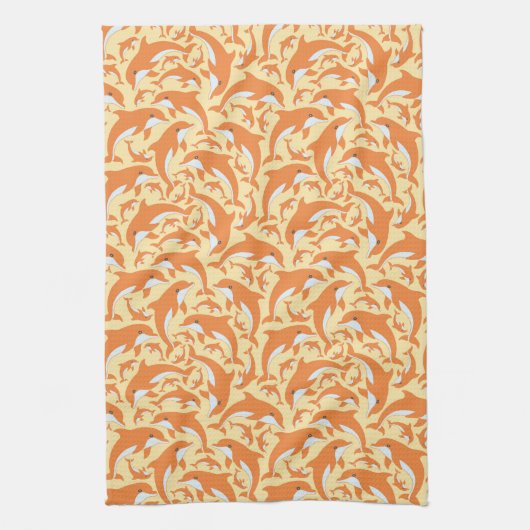 Cute Dolphins Theedoek (Verticaal)