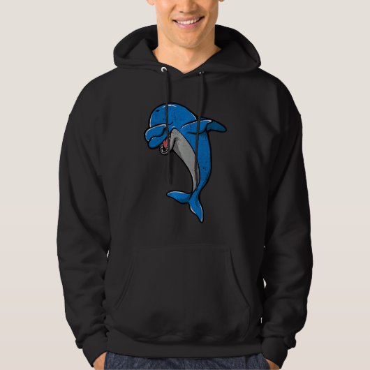 Cute Dolphins Whales Dabbing Dolphin Whale Boys Gi Hoodie (Voorkant)