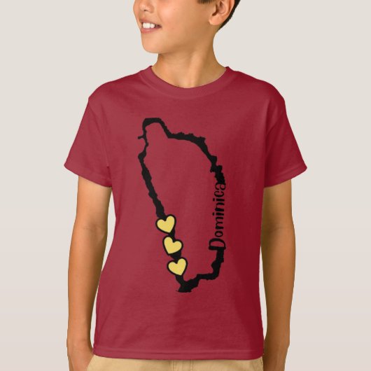 cute dominica map t-shirt (Voorkant)