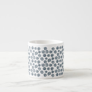 Cute donkerblauwe spiraalpatroon speciale mok