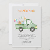 Cute Donkere Groene Verjaardagsfeestje Voor Elke L Bedankkaart (Voorkant)